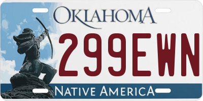 OK license plate 299EWN