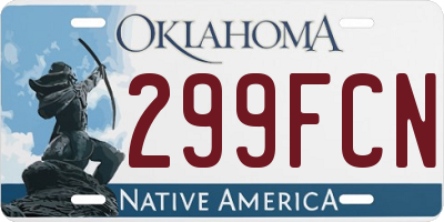 OK license plate 299FCN