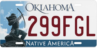 OK license plate 299FGL