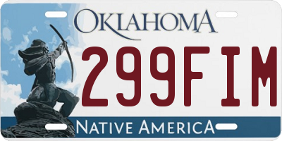 OK license plate 299FIM