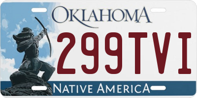 OK license plate 299TVI