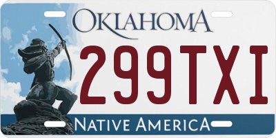 OK license plate 299TXI