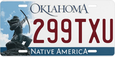 OK license plate 299TXU