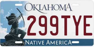 OK license plate 299TYE