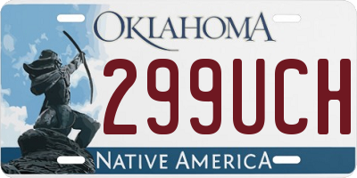 OK license plate 299UCH