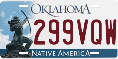 OK license plate 299VQW