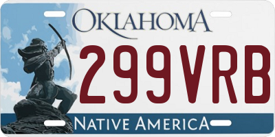 OK license plate 299VRB