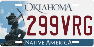 OK license plate 299VRG