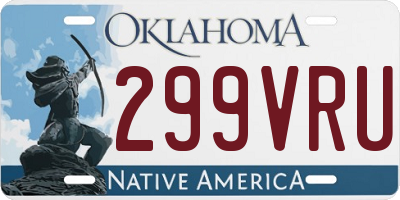 OK license plate 299VRU