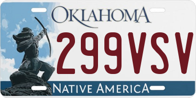 OK license plate 299VSV