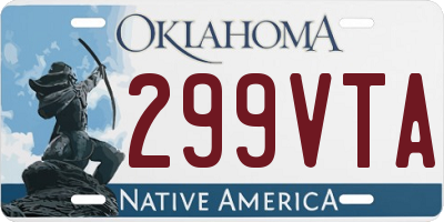 OK license plate 299VTA