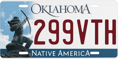 OK license plate 299VTH