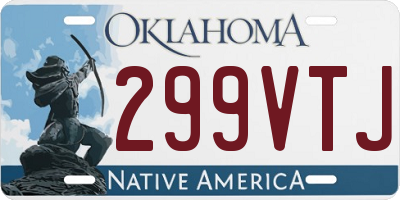 OK license plate 299VTJ