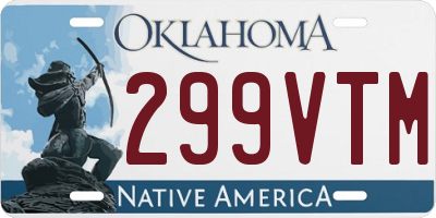 OK license plate 299VTM