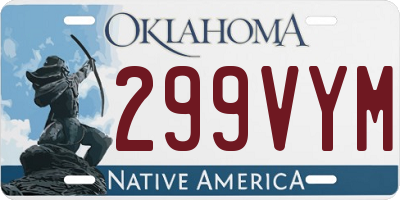OK license plate 299VYM