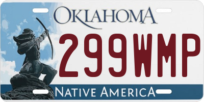 OK license plate 299WMP