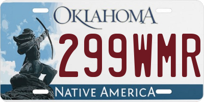 OK license plate 299WMR