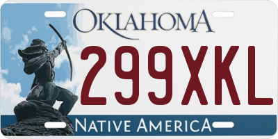 OK license plate 299XKL