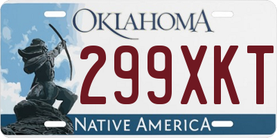 OK license plate 299XKT