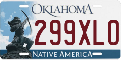OK license plate 299XLO