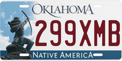 OK license plate 299XMB