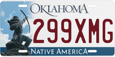 OK license plate 299XMG