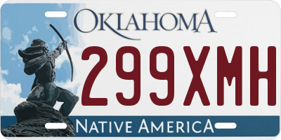OK license plate 299XMH