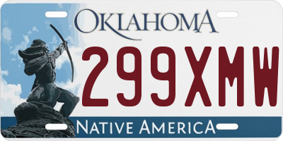 OK license plate 299XMW