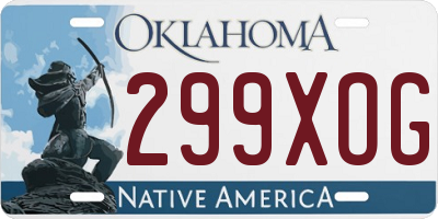 OK license plate 299XOG