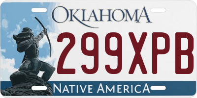 OK license plate 299XPB