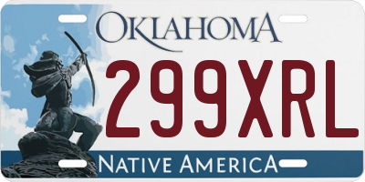 OK license plate 299XRL