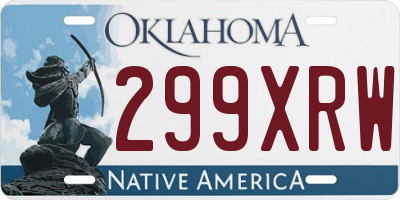 OK license plate 299XRW