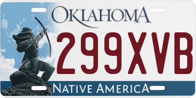 OK license plate 299XVB
