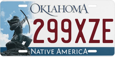 OK license plate 299XZE