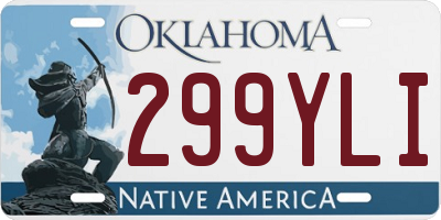 OK license plate 299YLI