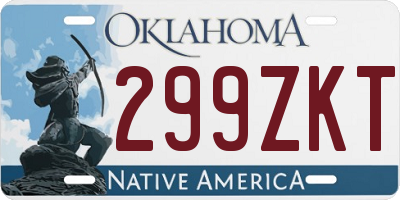 OK license plate 299ZKT