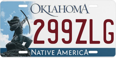 OK license plate 299ZLG