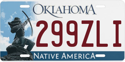 OK license plate 299ZLI