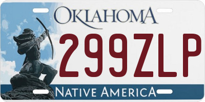 OK license plate 299ZLP