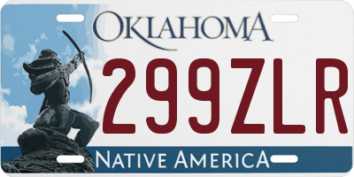 OK license plate 299ZLR