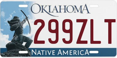 OK license plate 299ZLT