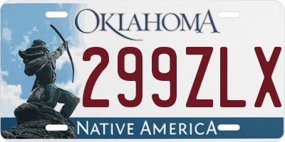 OK license plate 299ZLX