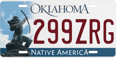 OK license plate 299ZRG