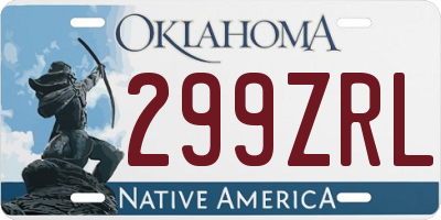 OK license plate 299ZRL