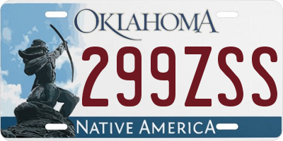 OK license plate 299ZSS