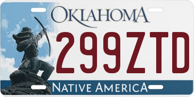 OK license plate 299ZTD