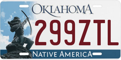 OK license plate 299ZTL