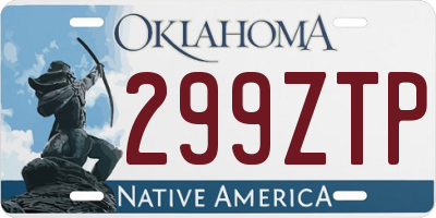 OK license plate 299ZTP