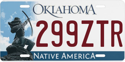 OK license plate 299ZTR