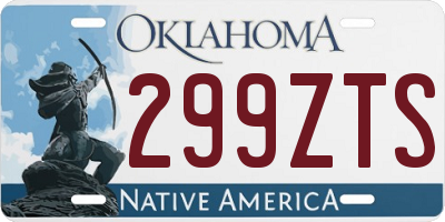 OK license plate 299ZTS
